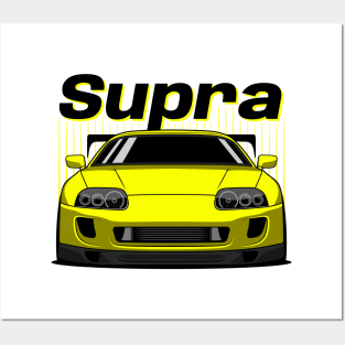 JDM Yellow Supra Posters and Art